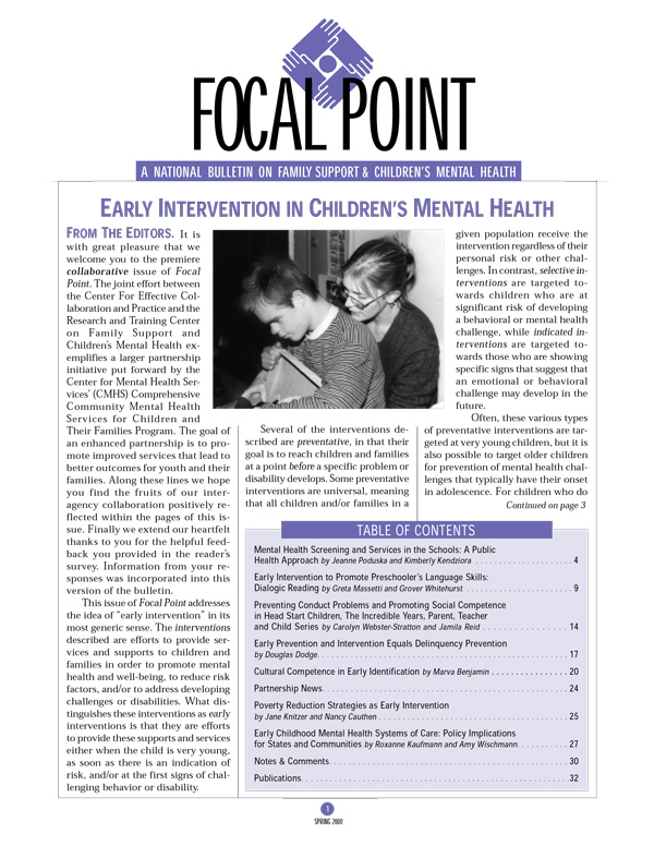Spring 2000 Focal Point cover