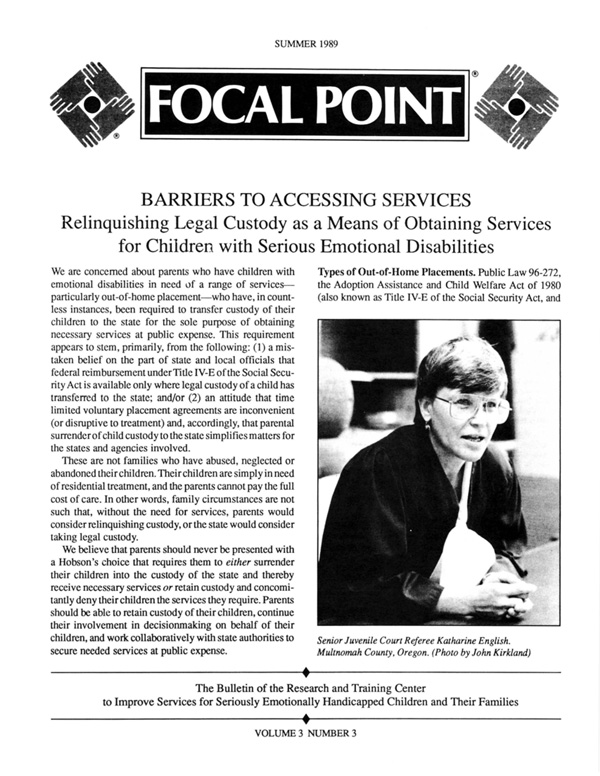 Summer 1989 Focal Point cover