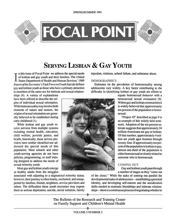 Spring/Summer 1991 Focal Point cover