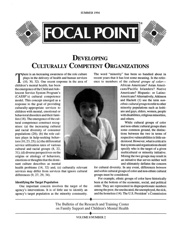 Summer 1994 Focal Point cover