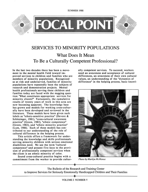 Summer 1988 Focal Point cover