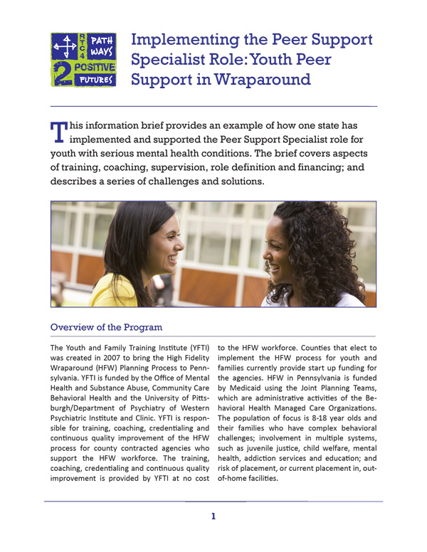 Implementing the Peer Support Specialist Role (Wraparound)