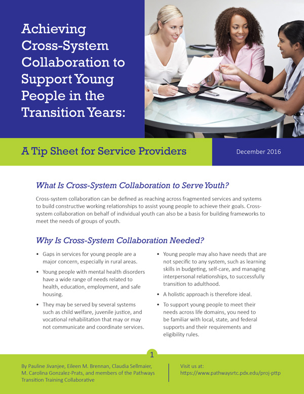 Achieving Cross-System Collaboration to Support Young People