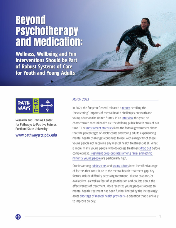 Research Update on Peer Support for Youth and Young Adults