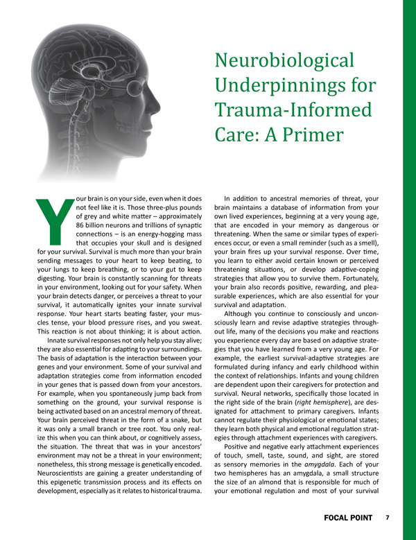 Neurobiological Underpinnings for Trauma-Informed Care: A Primer