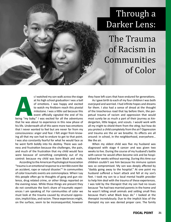 Through a Darker Lens: The Trauma of Racism in Communities of Color