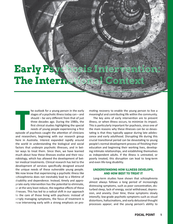 Early Psychosis Intervention: The International Context