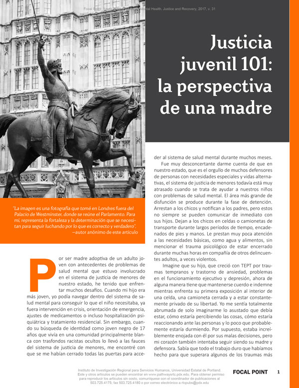 Justicia juvenil 101: la perspectiva de una madre