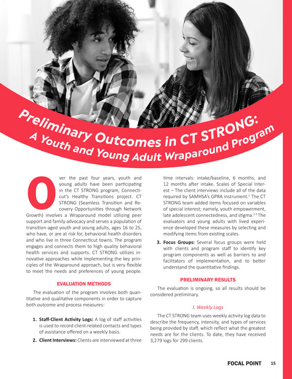 Preliminary Outcomes in CT STRONG: A Youth and Young Adult Wraparound Program