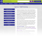 Pathways Agency/Staff Training web page screenshot [enable images to see]