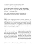 Article: Using a Participatory Process to Develop a Web-Based Recovery Resource for Early Psychosis [enable images to see]